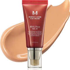 MISSHA front bottle shot showing compact packaging and SPF benefit