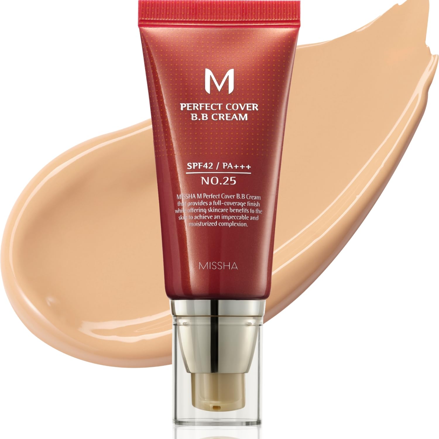 MISSHA M Perfect Cover front packaging showing product tube and label, clear identification benefit