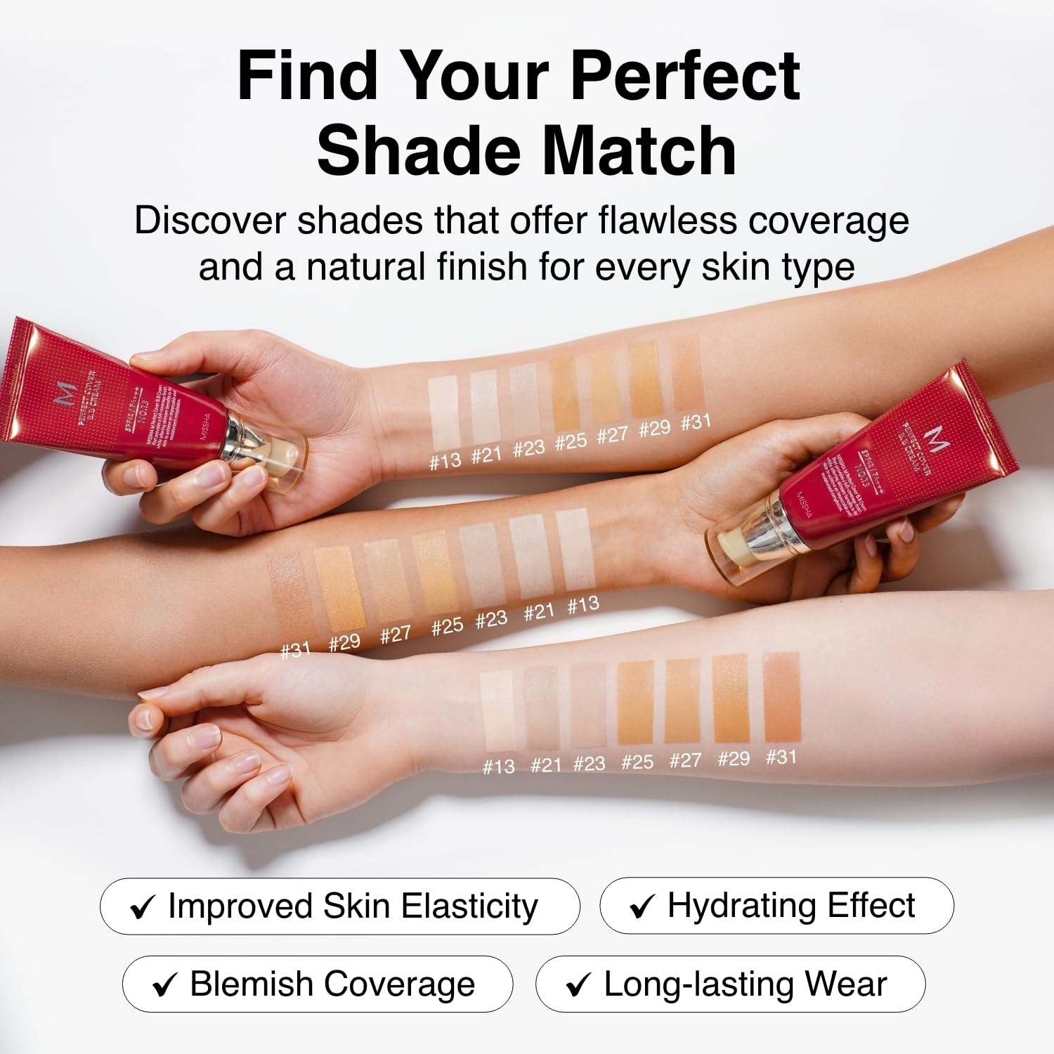 MISSHA beside brushes and sponge for easy application tips