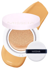 MISSHA compact front view showing slim case and logo, perfect portability