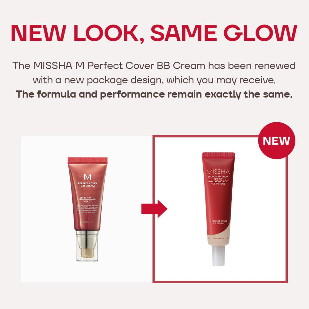 MISSHA model applying BB cream demonstrating even coverage and natural finish