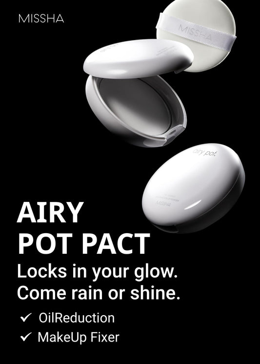 MISSHA close-up of pressed pan texture highlighting light, airy particles