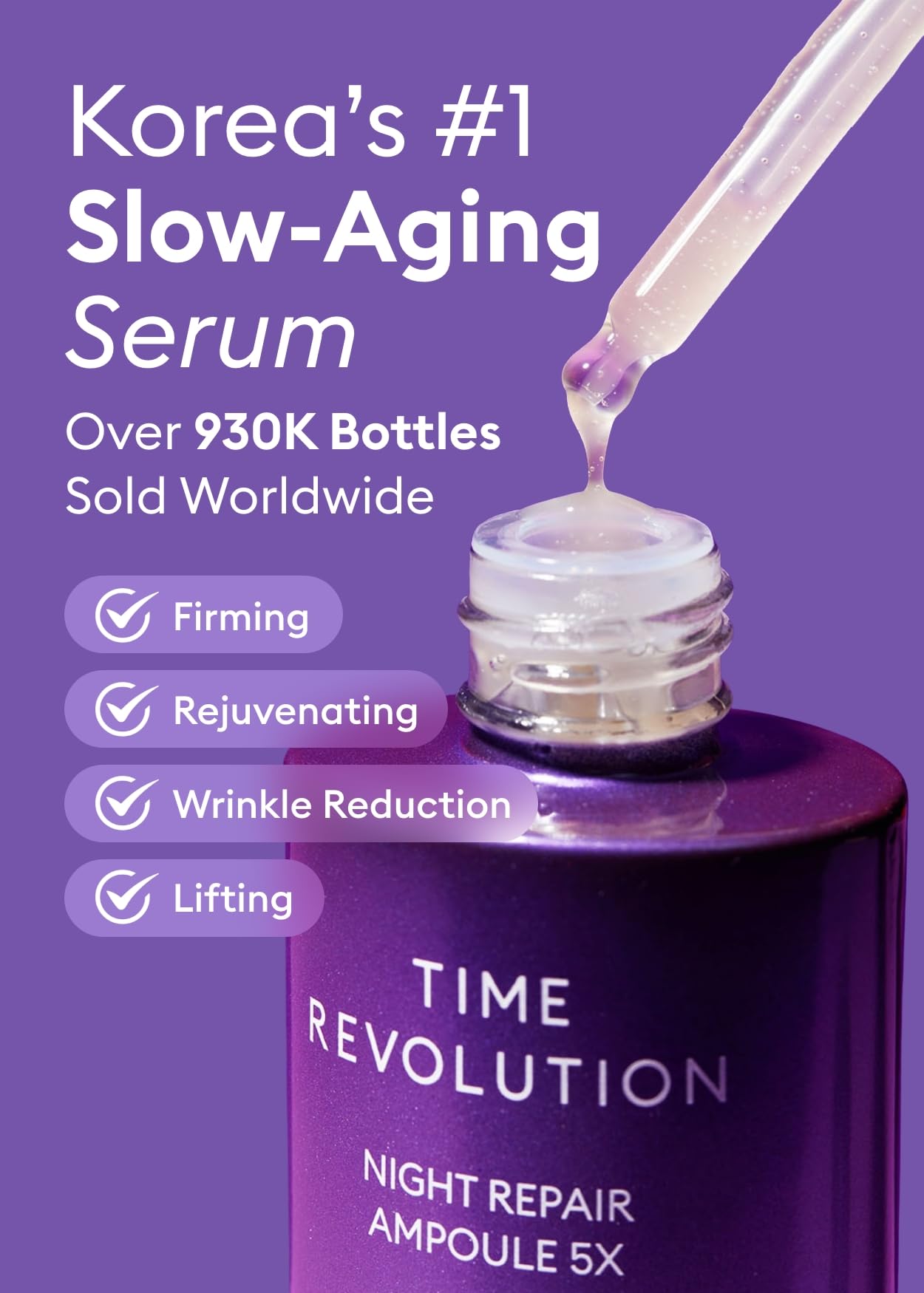 MISSHA close-up of serum texture highlighting quick absorption