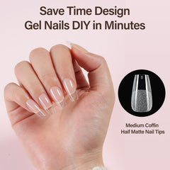 Misssix 216 nails fanned out by size, easy size selection benefit