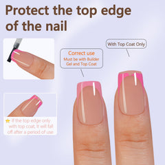 Misssix nails being applied by hand for quick at-home results