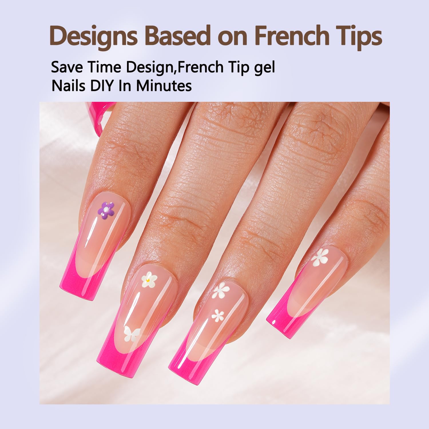 Misssix being pressed onto a natural nail demonstrating fast application benefit