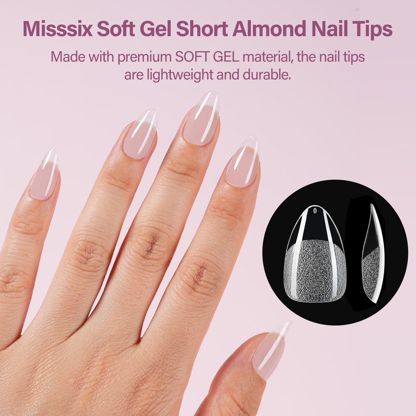 Misssix application step pressing tip then curing for durable hold