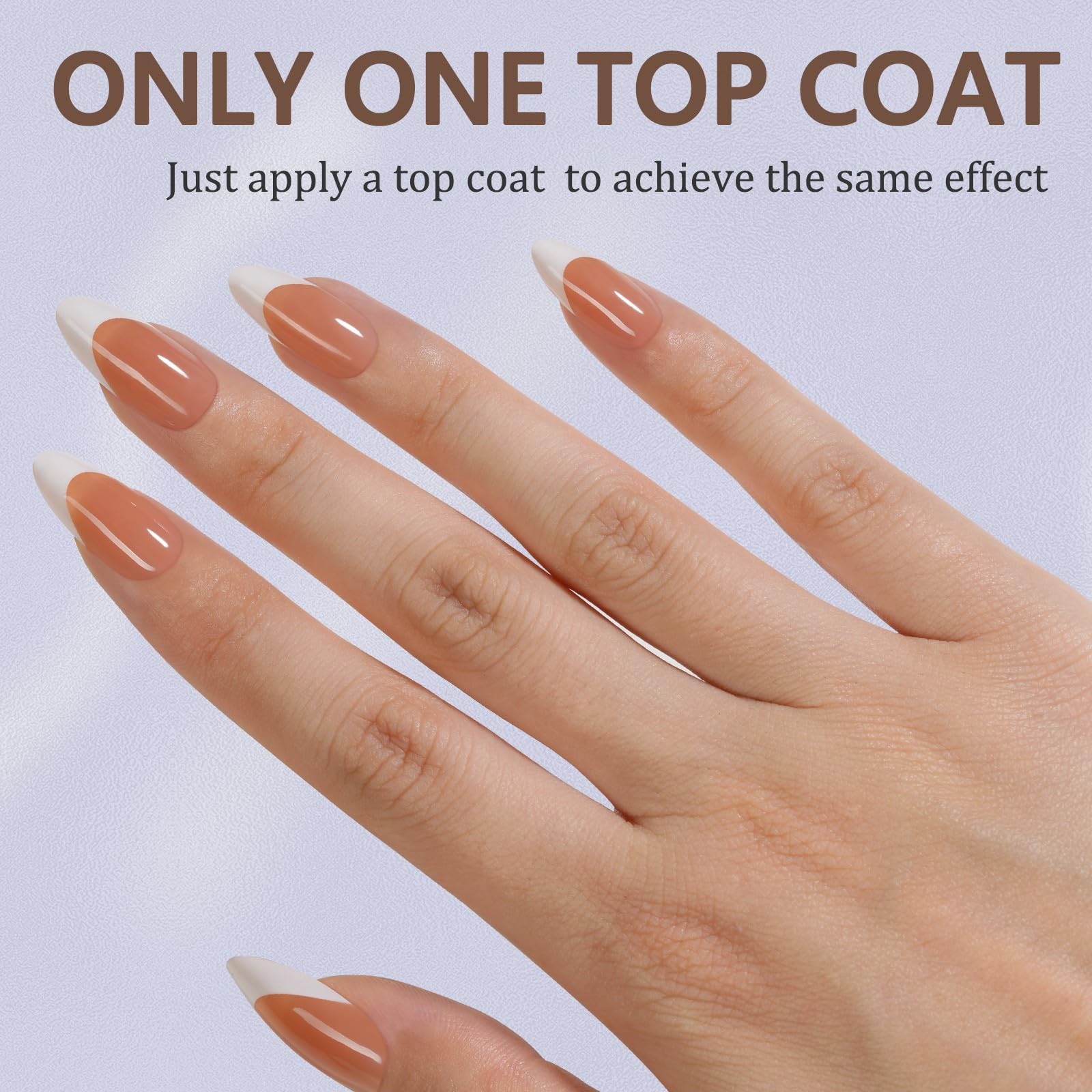 Misssix close-up of inner frosted texture that improves glue adhesion and reduces lifting
