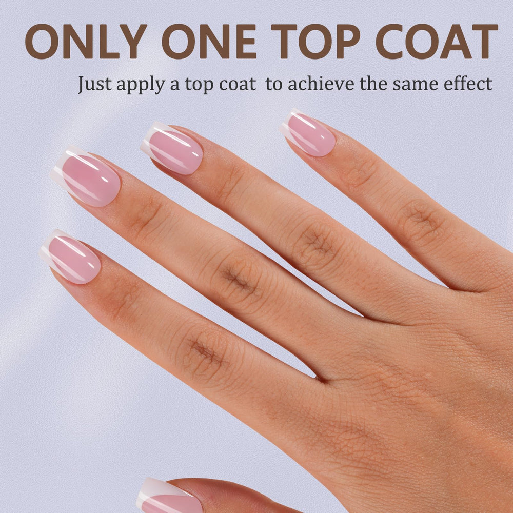 Misssix close-up of inner matte texture on gel tip demonstrating stronger glue adhesion benefit