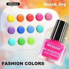 Misssix color swatches on white palette showing each shade for outfit coordination benefit