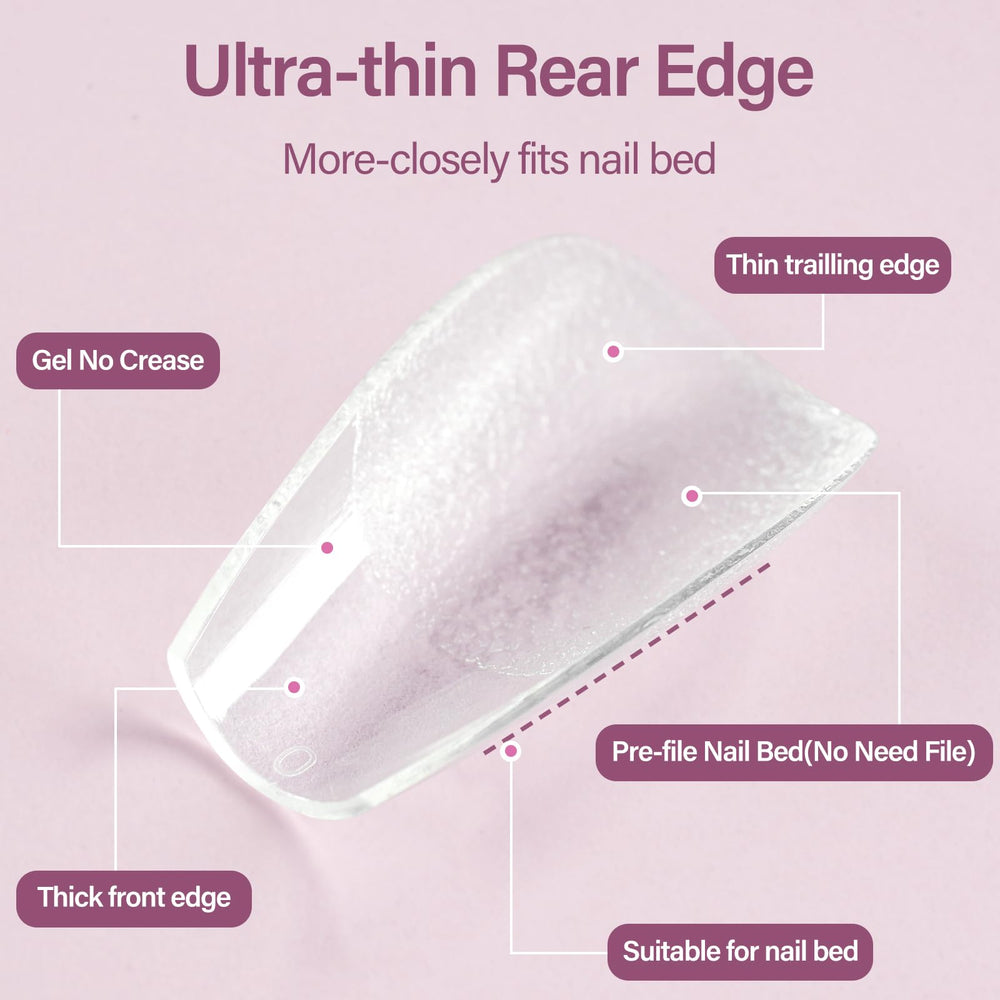 Misssix nail file and 5-in-1 gel glue bottle, precise finishing benefit