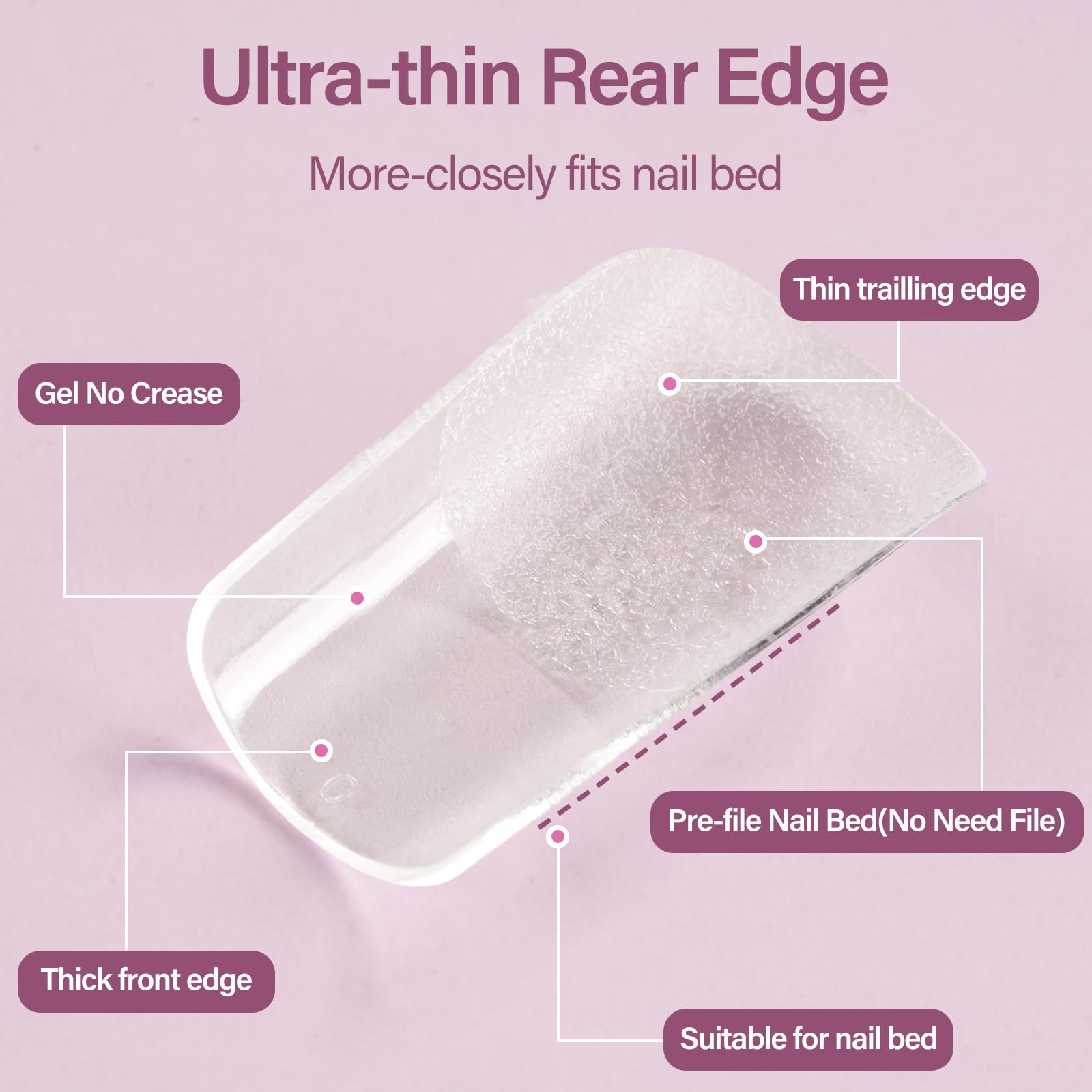 Misssix application on a finger demonstrating easy press-on placement
