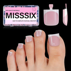 Misssix front packaging showing 150-piece French square toe tips, easy salon look