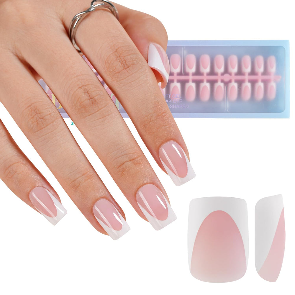 Misssix front packaging showing 150PCS set and short square tips, fast application benefit