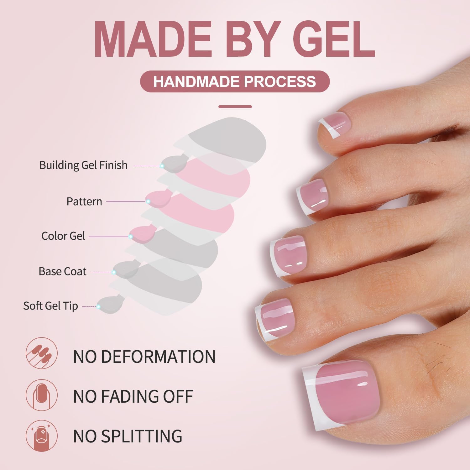 Misssix glue tubes and case laid out with tips for complete at-home pedicures