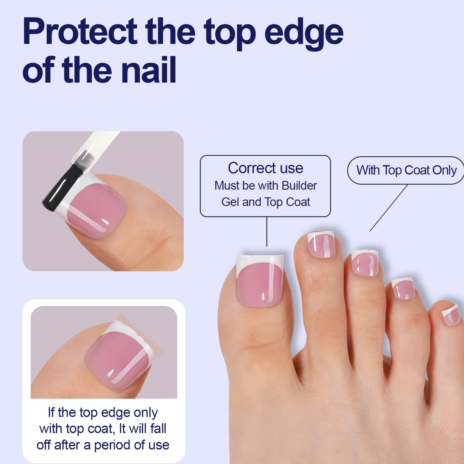 Misssix press-on toenails in a sandal lifestyle scene for instant polished look