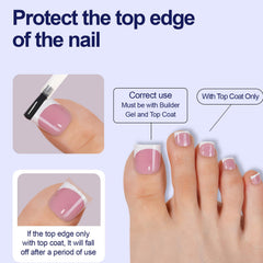 Misssix press-on toenails in a sandal lifestyle scene for instant polished look