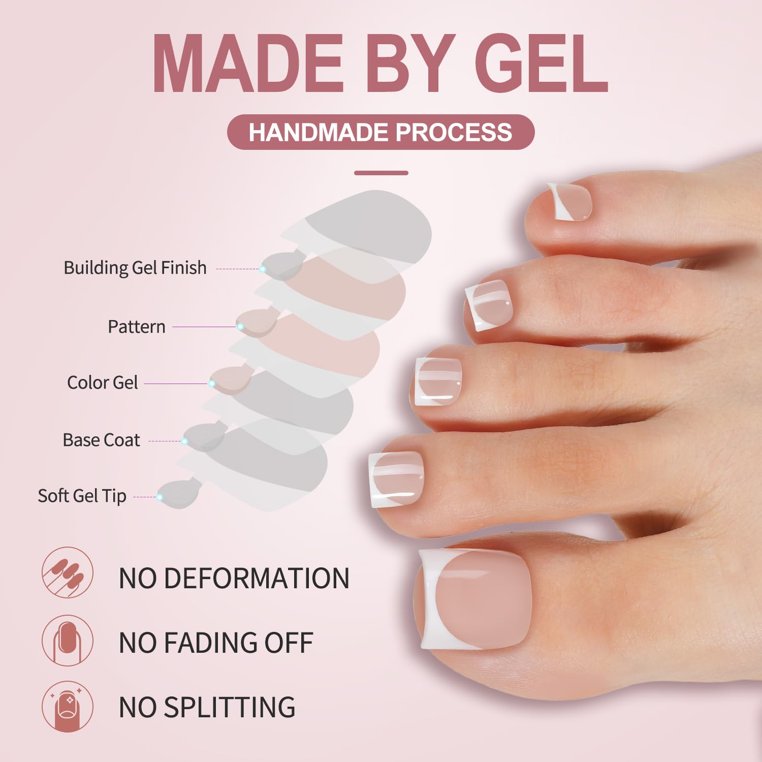 Misssix applied on toes wearing sandals demonstrating instant polished pedicure benefit