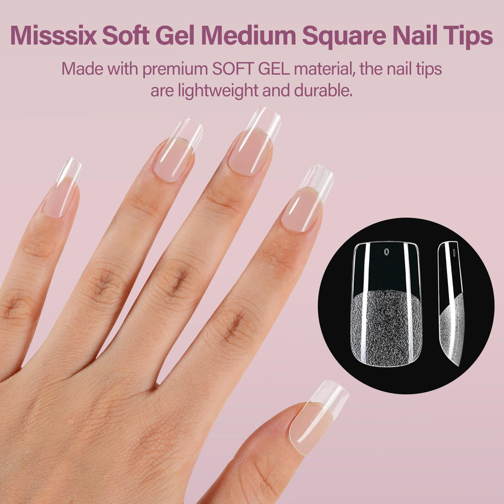 Misssix portable UV LED lamp with 5-in-1 gel glue ready to cure nails quickly