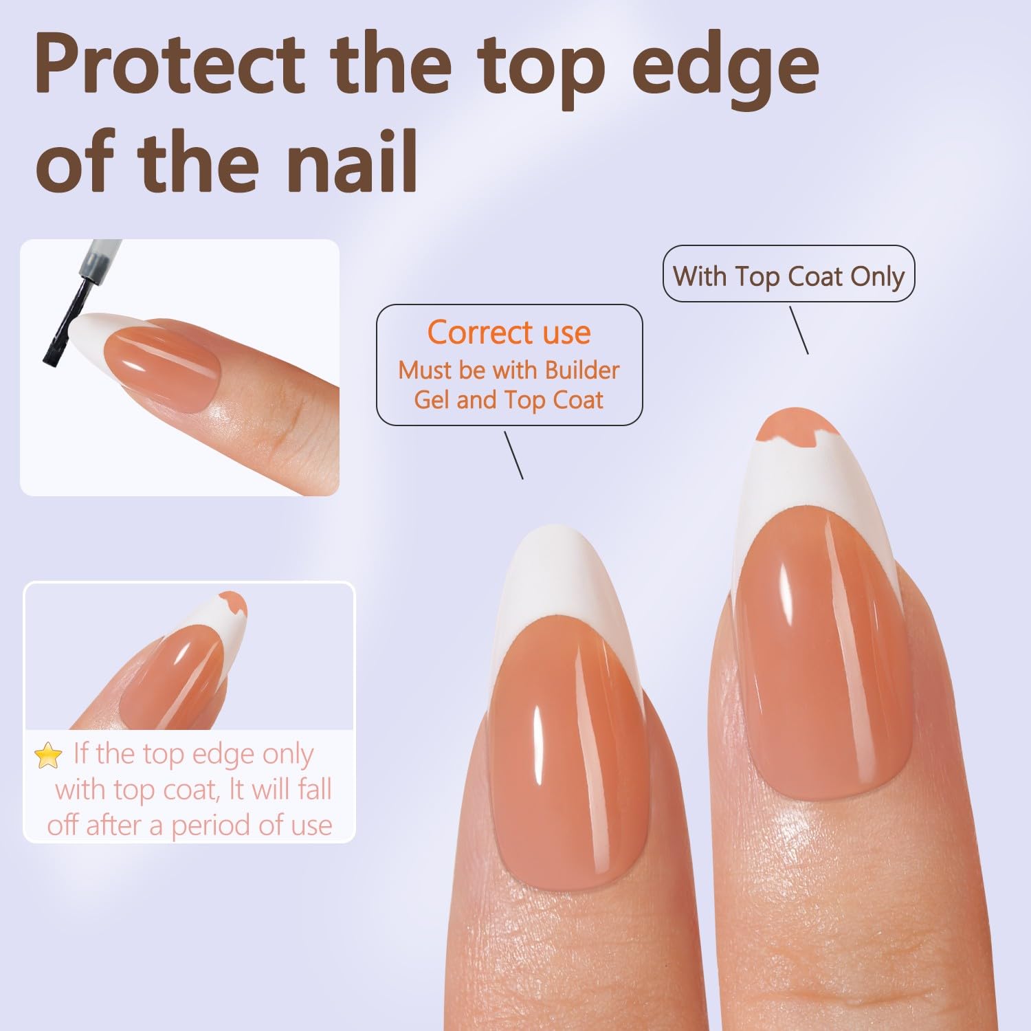 Misssix lifestyle image of woman typing, showing durable press-on nails for everyday tasks