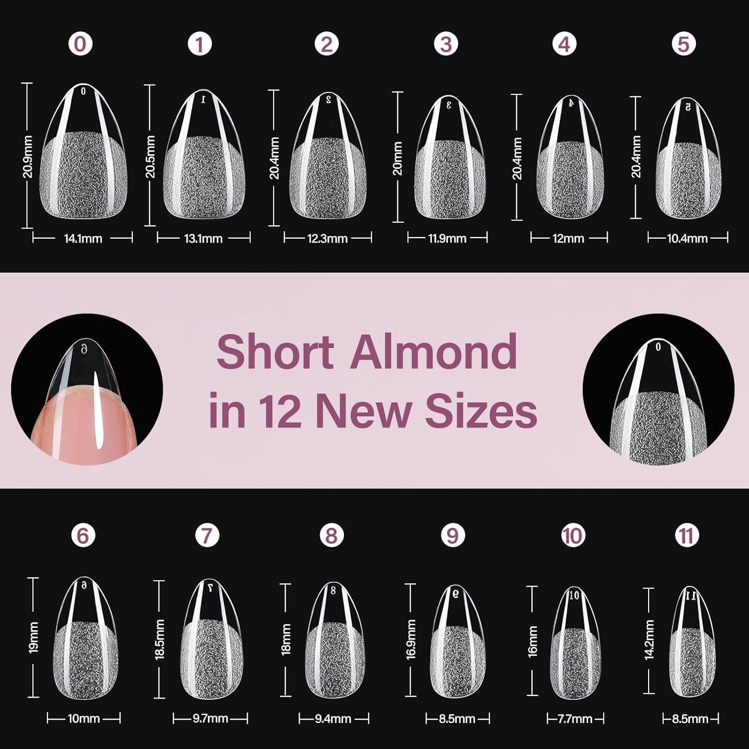 Misssix lifestyle photo of woman wearing short almond gel nails