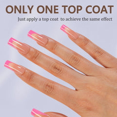 Misssix side profile showing long square shape that offers a salon-style silhouette