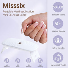 Misssix frosted nail back texture improves glue adhesion