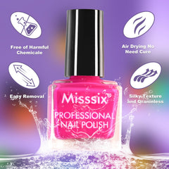 Misssix quick-dry demo with timer showing fast drying for time-saving manicures benefit