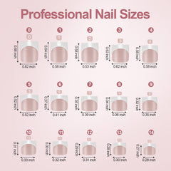 Misssix nails next to ruler showing scale and size selection ease benefit