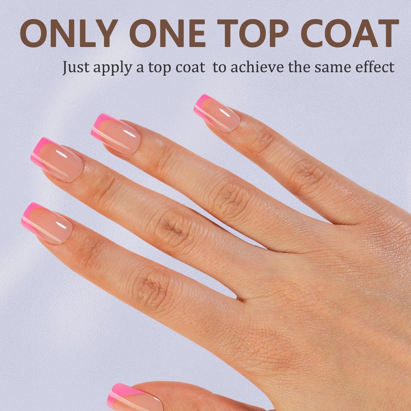 Misssix short square tips lineup demonstrating ready-to-wear shape