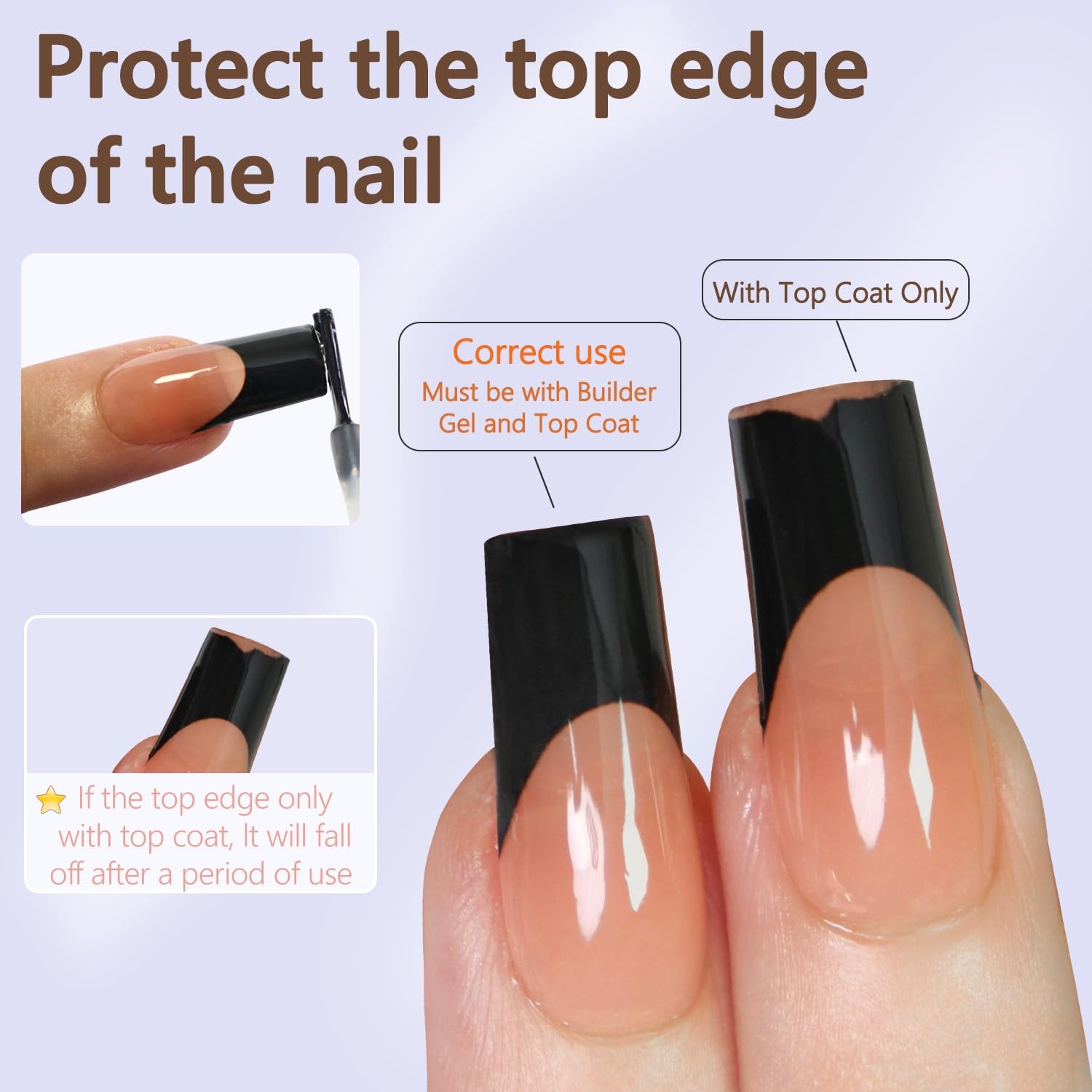 Misssix layout of 15 sizes helping find perfect nail fit
