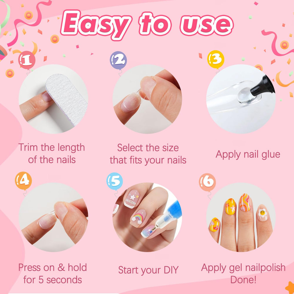 Misssix size chart layout showing 12 sizes for precise nail fitting