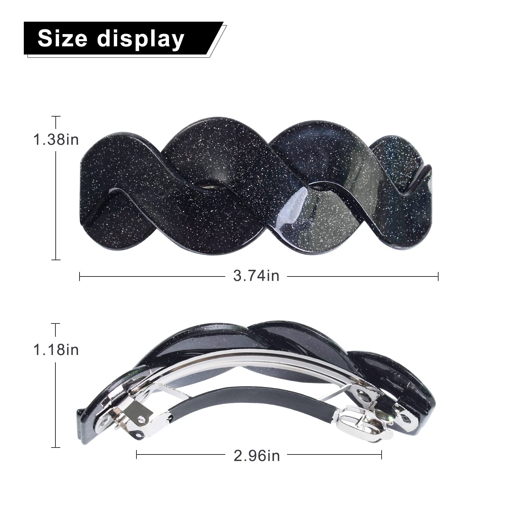Mistofu barrette fastened in thick hair offering reliable everyday style