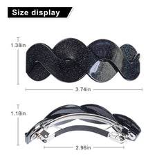 Mistofu barrette fastened in thick hair offering reliable everyday style