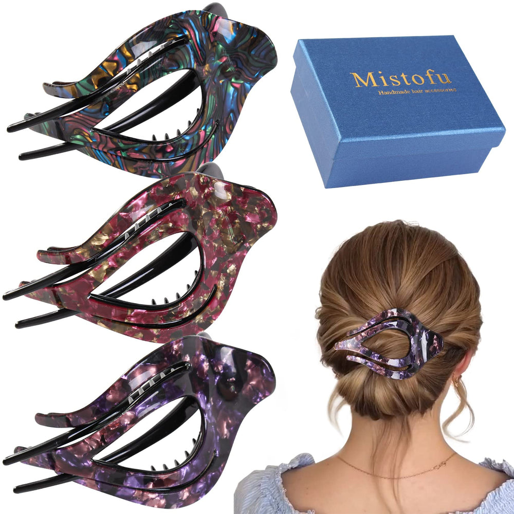 Mistofu front packaging shows three multicolor clips and neat gift box benefit easy gifting