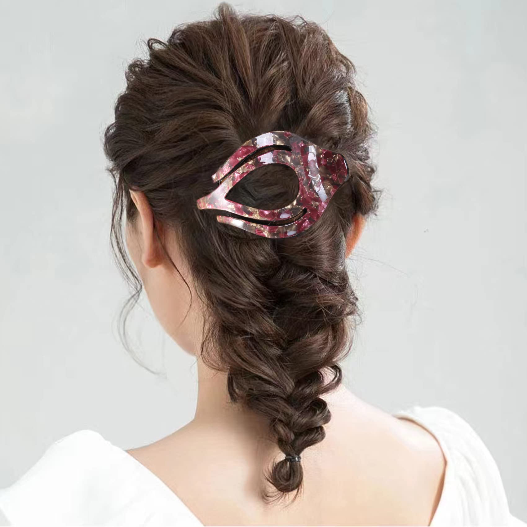 Mistofu in-use bun on long hair showing secure grip during daily activities