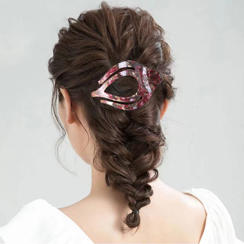 Mistofu in-use bun on long hair showing secure grip during daily activities