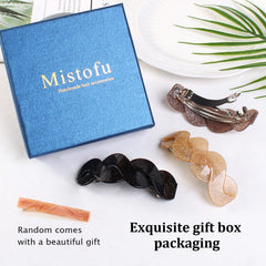 Mistofu pink champagne barrette styled in a half-up do adding polished look