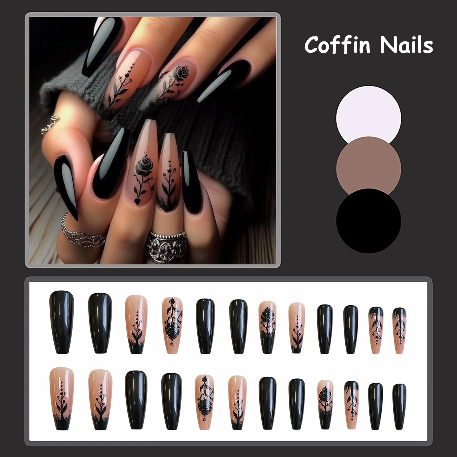 MISUD application kit with glue and arranged nails illustrating easy at-home setup