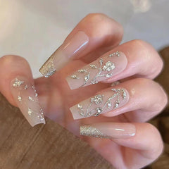 MISUD close-up of 3D rhinestone flower detail highlighting luxe sparkle and texture