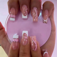 MISUD front packaging showing full 24-piece nail set and glue, convenient kit