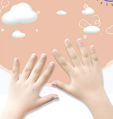 MISUD in use with child pressing on a nail for fast, kid-friendly application