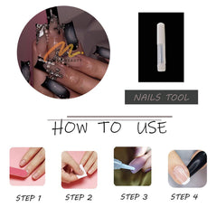 MISUD worn on hands in a lifestyle shot showcasing bold goth French tips for event-ready benefit