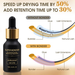 Miuffue primer being applied to natural lashes for better bonding