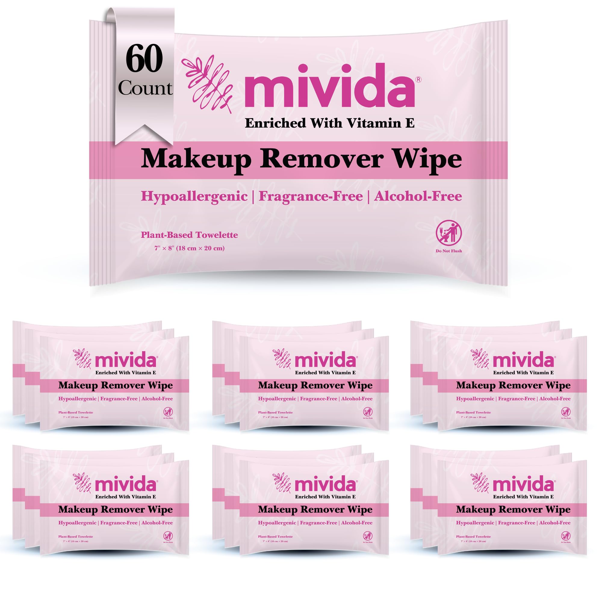 mivida front packaging showing 60 count and travel-ready benefit