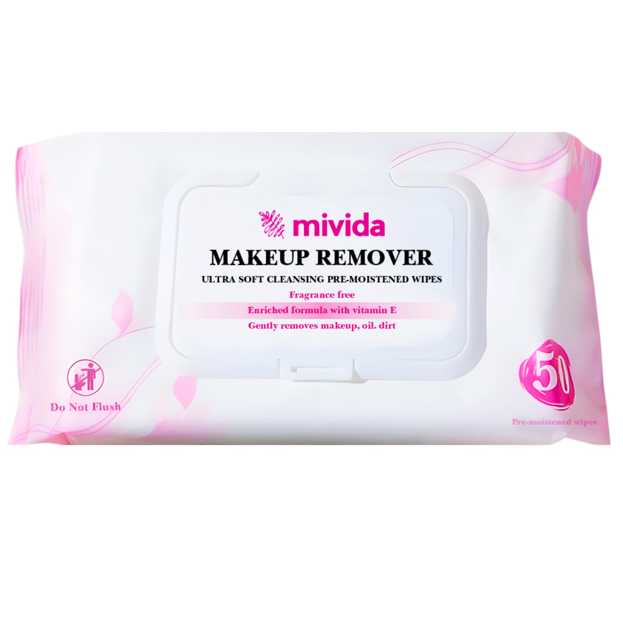 mivida front packaging showing tub and 50 count convenience