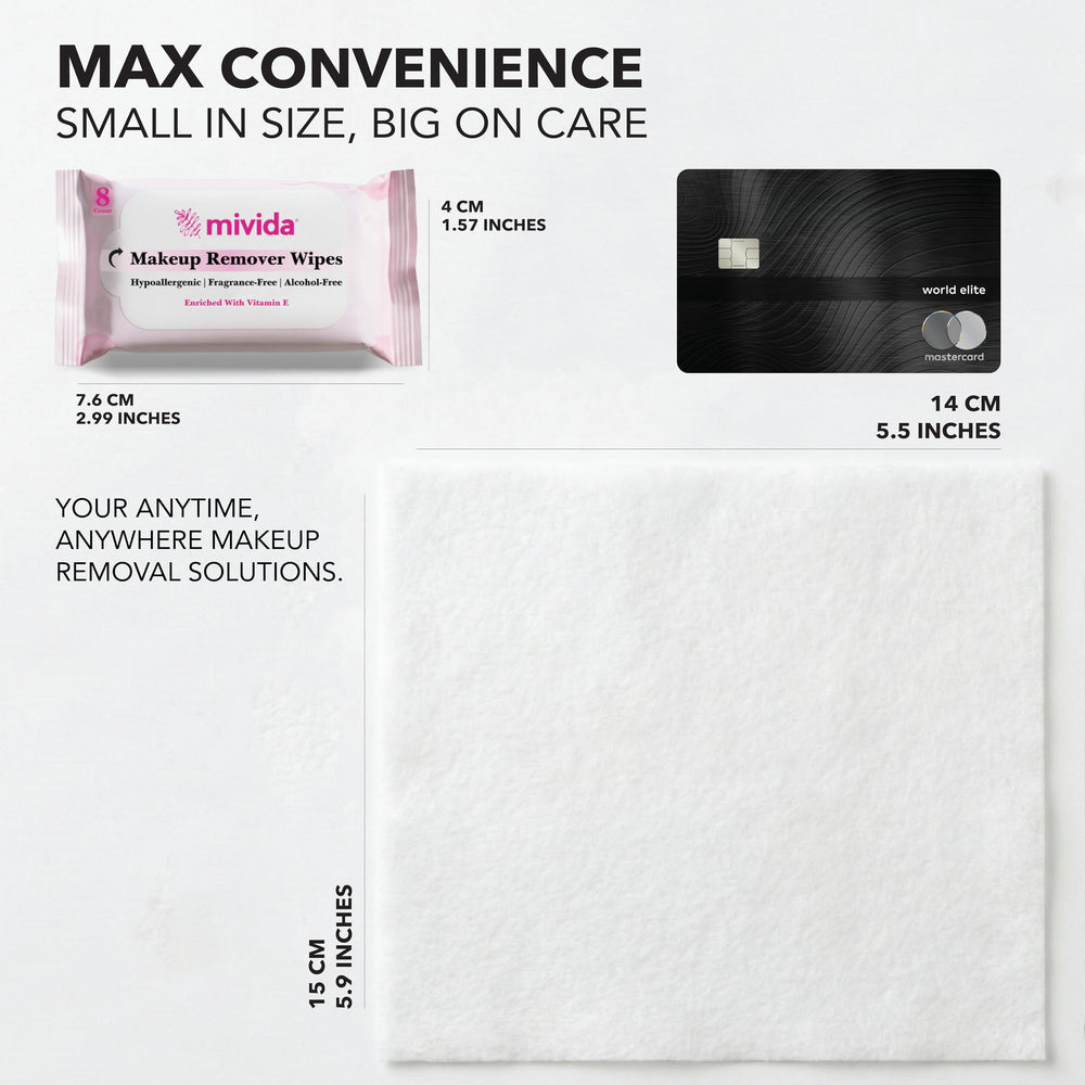 mivida open mini pack with single wipe ready to use for quick cleansing