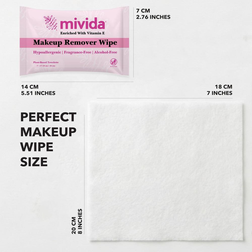 mivida wipe held in hand to show size and easy single-use portion