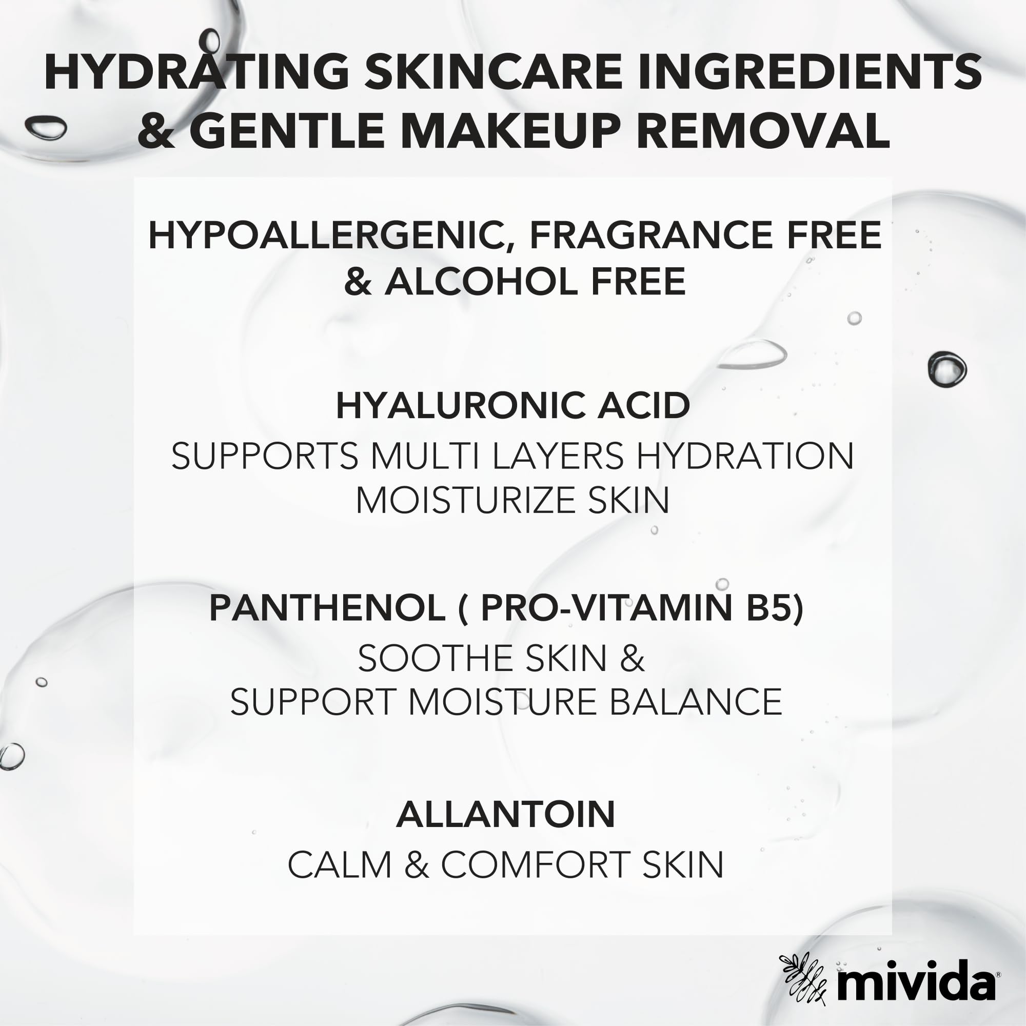 mivida wipe texture closeup showing plant-based fibers and gentle feel