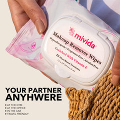 mivida wipes staged on bathroom counter for quick nightly routine